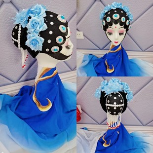 儿童古典舞头饰锦瑟舞蹈头饰戏成人古典舞头饰戏曲京剧舞蹈头饰