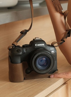 JX佳能R62保护套R63相机包R8RP相机壳R50R10R7底座R6二代皮套牛皮