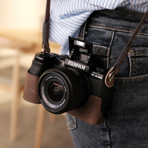 富士XS20保护套牛皮相机包XT5