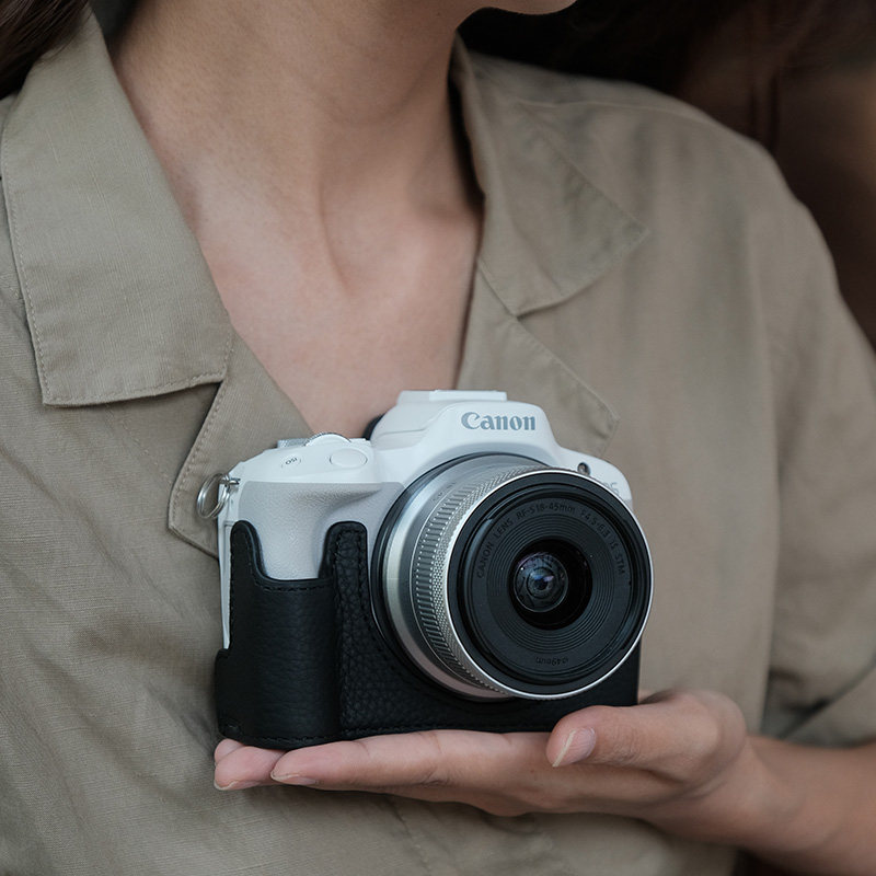 佳能头层牛皮保护套防尘防磕碰