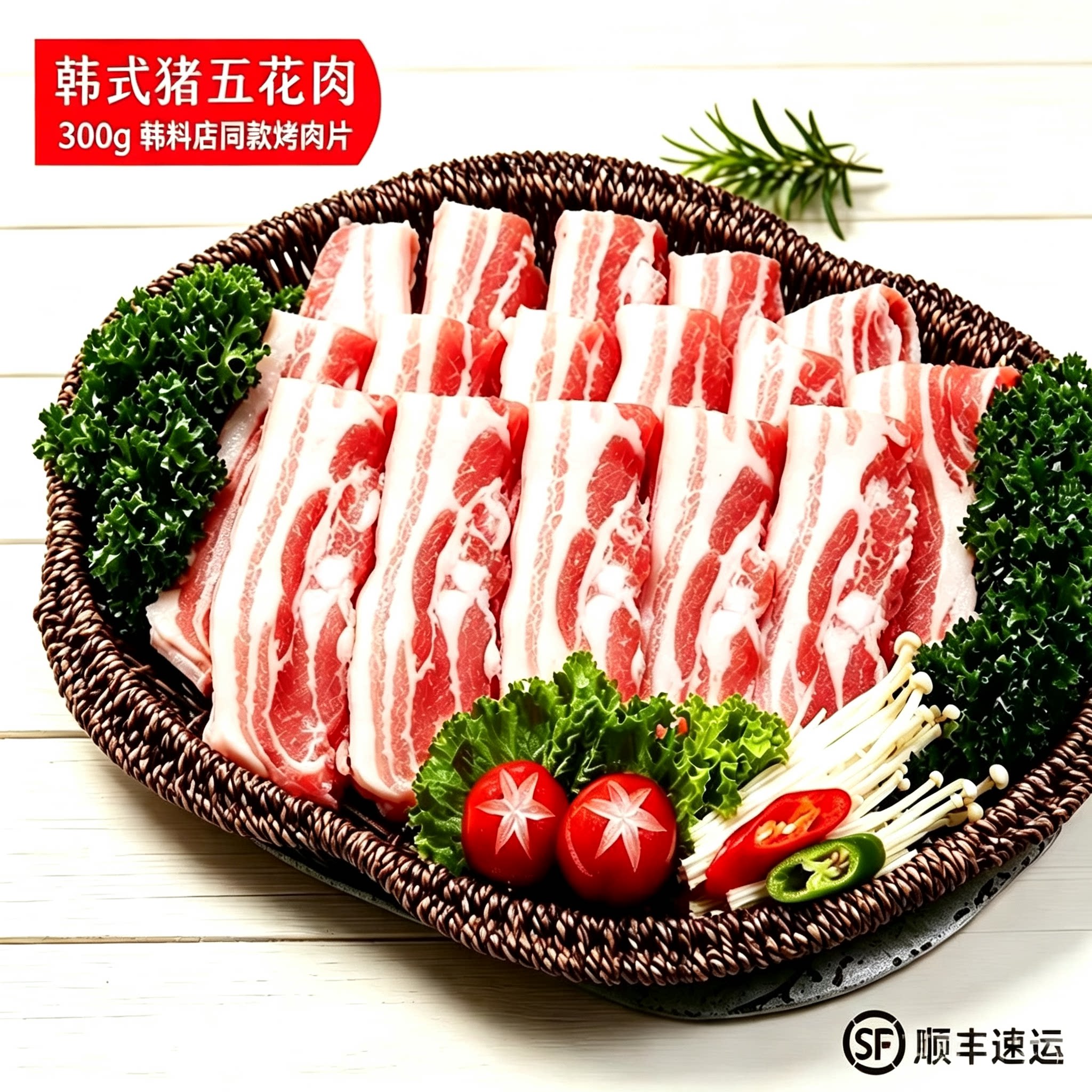韩式烤肉片五花肉韩国生鲜图片
