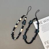 怪兽猫咪手机链手腕挂绳挂链ccd相机挂件链条diy手工串珠挂饰卡通