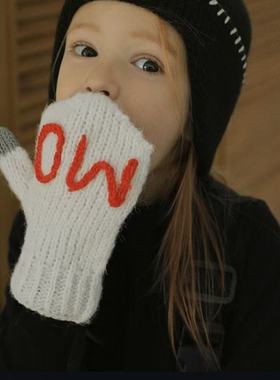 韩国儿童卡通手套不分指可爱