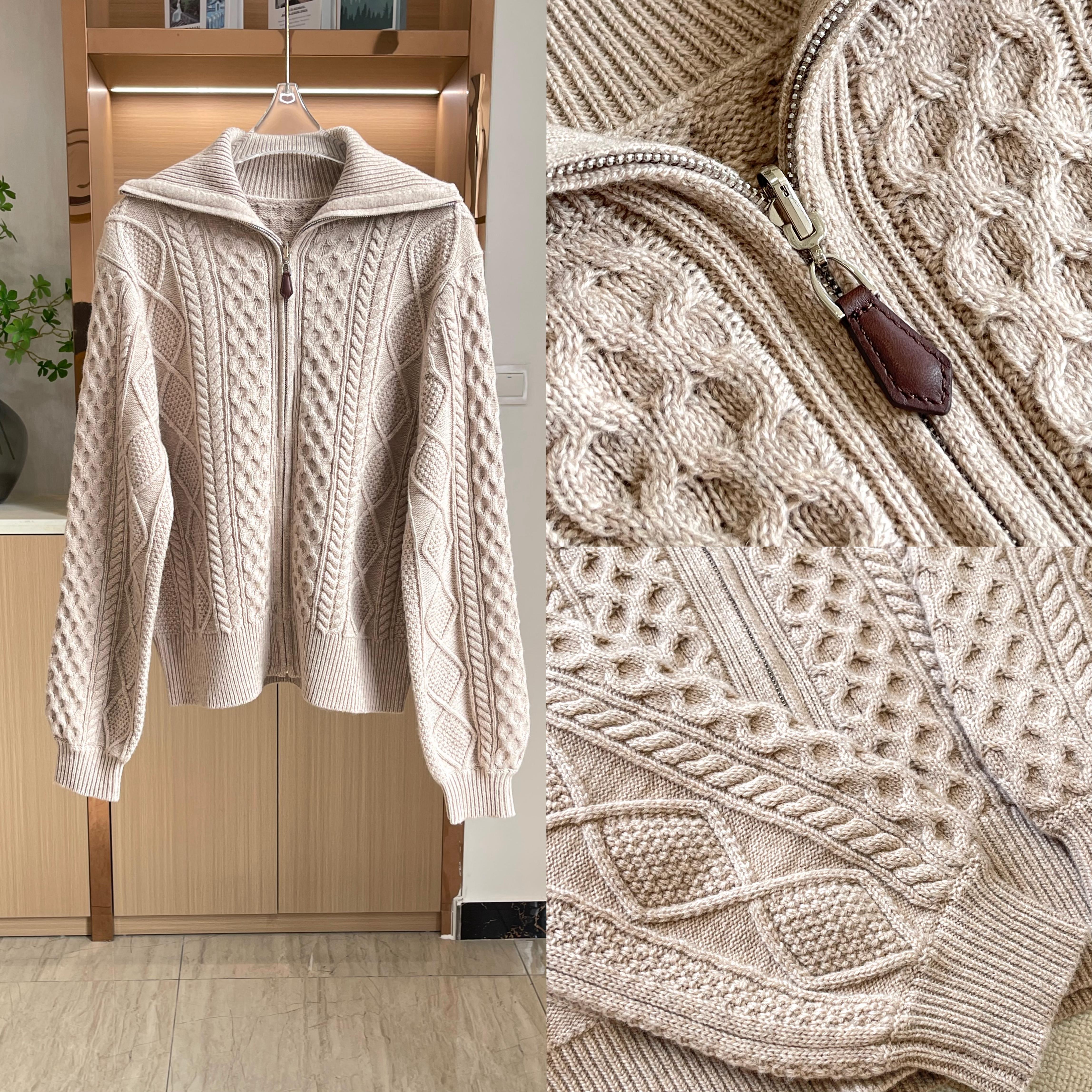 LP老钱风针织衫厚实大外套