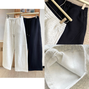 AN抽绳弯刀卫裤 薄绒设计 保暖显瘦显高女装 中高腰设计时尚808