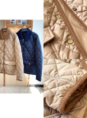 元单~R菱格灯芯绒翻领棉服 舒适百搭 秋冬新款外套 夹克00807
