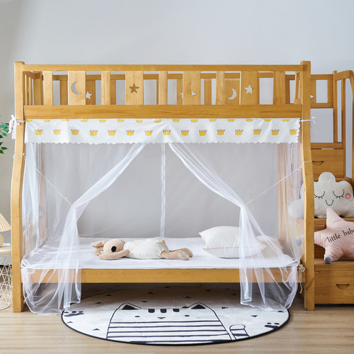 双门无支架子母床通用蚊帐