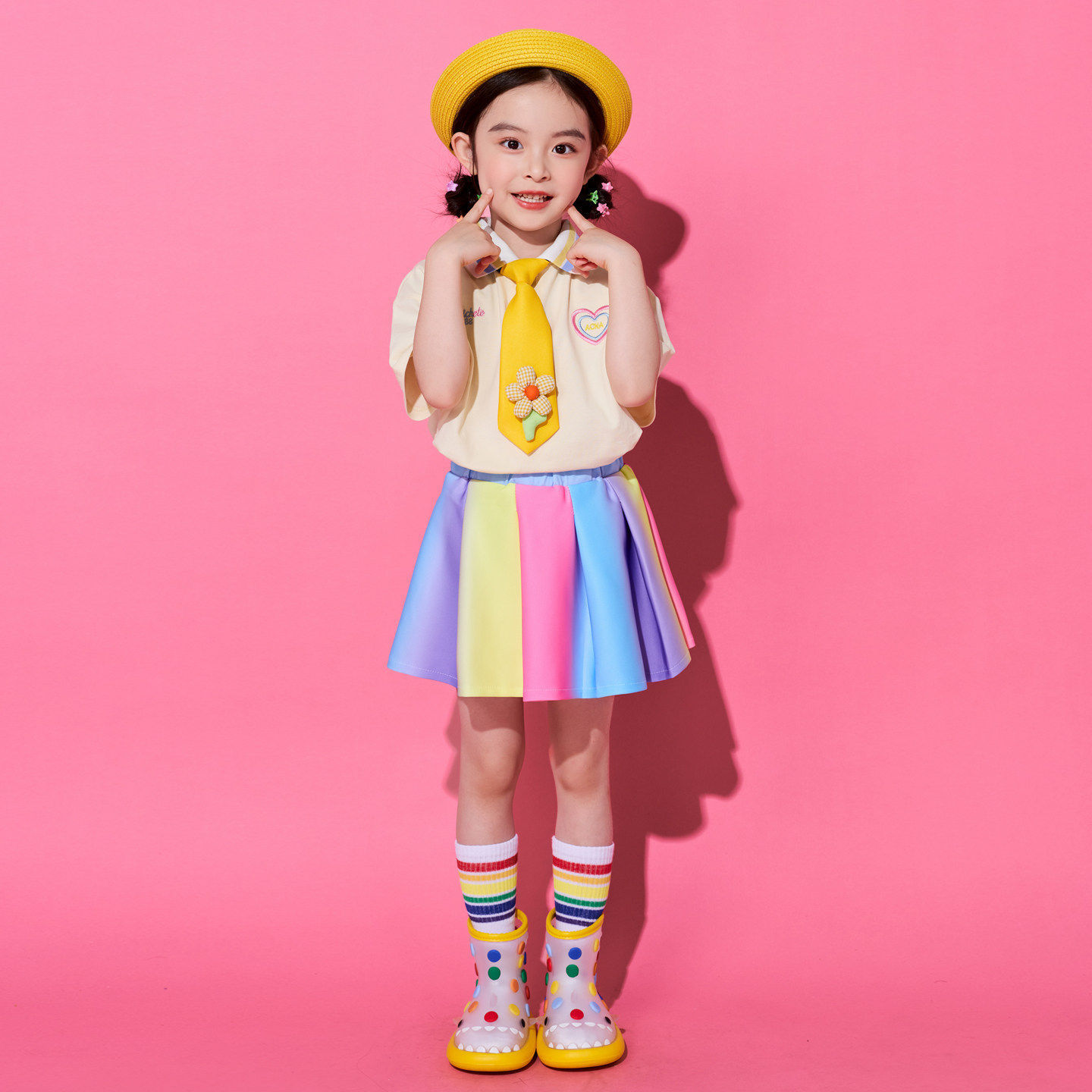 六一儿童演出服啦啦队小学生运动会开幕式班服套装男女童表演服装