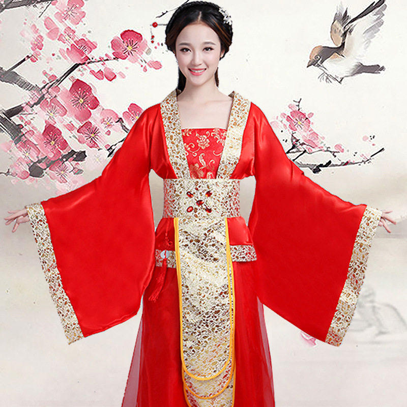 古装服装唐装汉服贵妃装拖尾仙女装女宫廷武则天皇后服装摄影演出