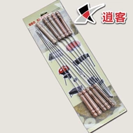 bếp cồn cắm trại Đồ Nướng xiên thịt nướng ngoài trời phụ kiện dụng cụ thịt cừu xiên thép không gỉ tay cầm bằng gỗ thịt nướng kim mở rộng kim nướng mạ chrome bếp ga mini phượt bếp ga mini du lịch