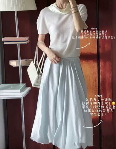 丝麻花苞半裙中长裙女装2026夏季新品气质高级感简约半身裙