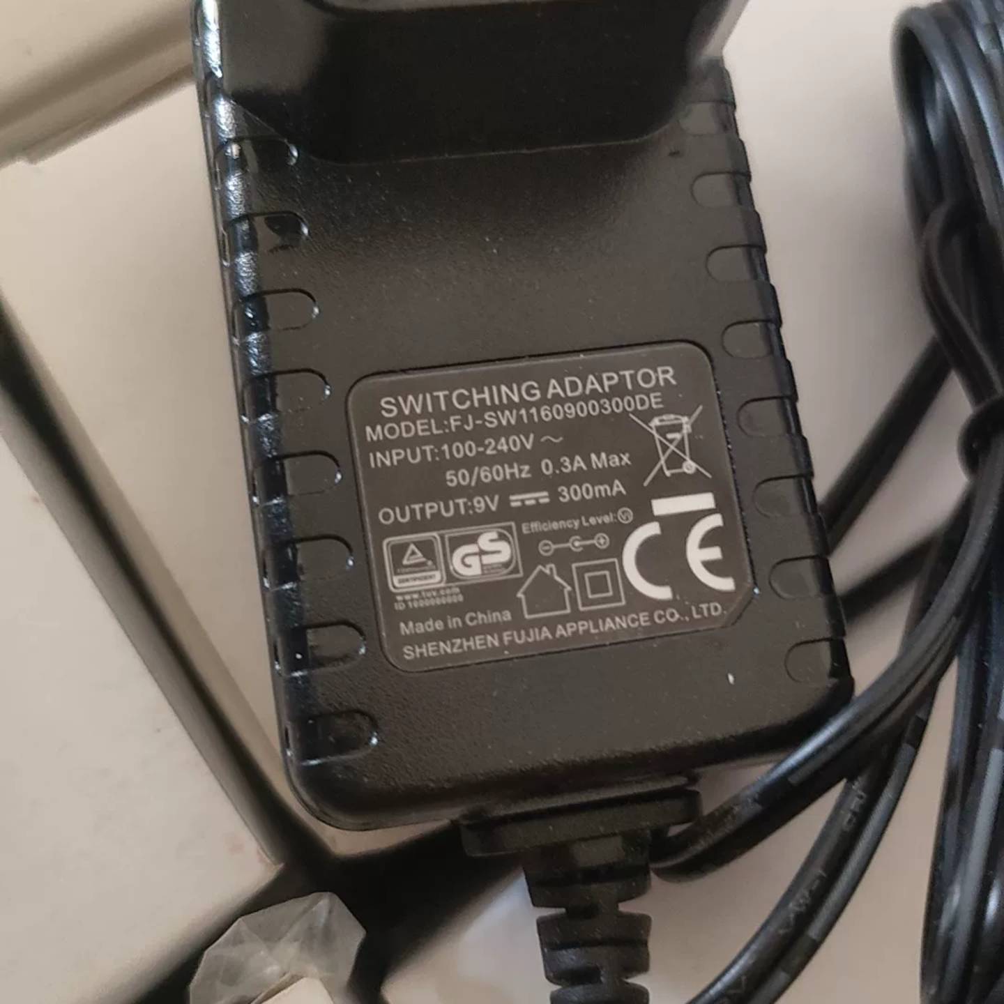 可维修福佳9V300mA电源适配器 欧规插头 正品议价