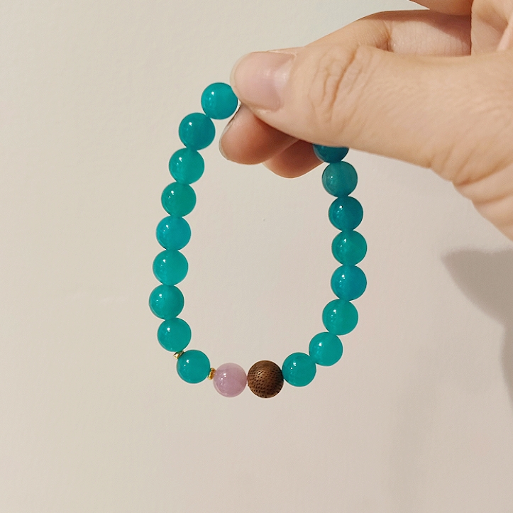 CHUNSHI.「蓝澈」新中式小众款原创天河石紫锂辉沉香手链手串饰品