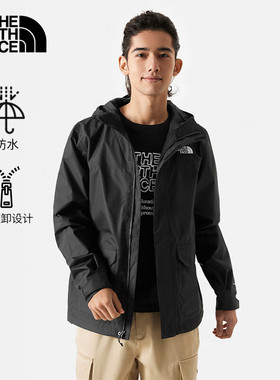 TheNorthFace北面冲锋衣男士春夏新款可zip防水透气夹克外套8AUK