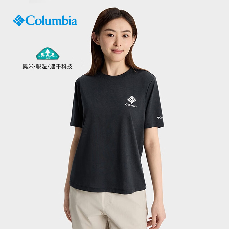 哥伦比亚女夏季户外休闲短袖T恤