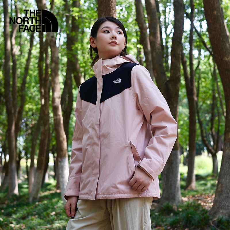 北面女秋冬新款户外三合一冲锋衣