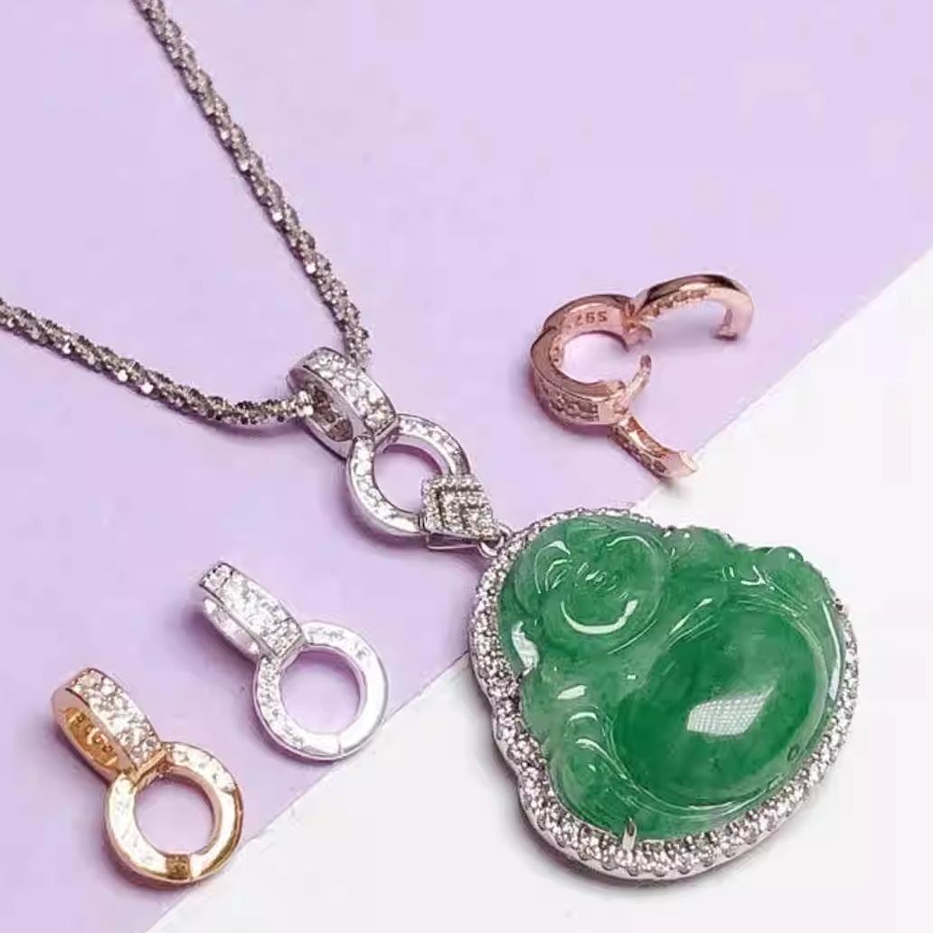 双环DIY包邮首饰925镀银百搭扣