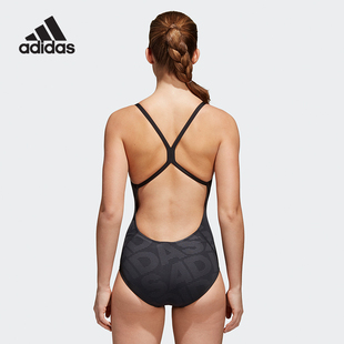 adidas阿迪达斯游泳衣遮肚显瘦竞速三角连体运动训练专业泳衣女