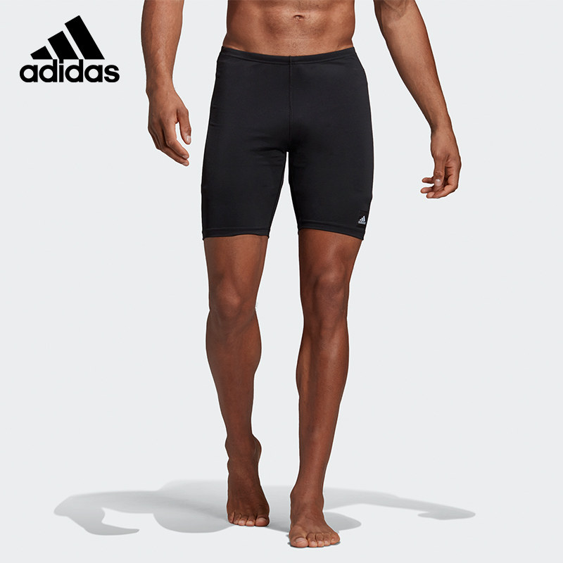 adidas阿迪达斯游泳裤五分泳衣男士专业训练及膝泳裤男防尴尬