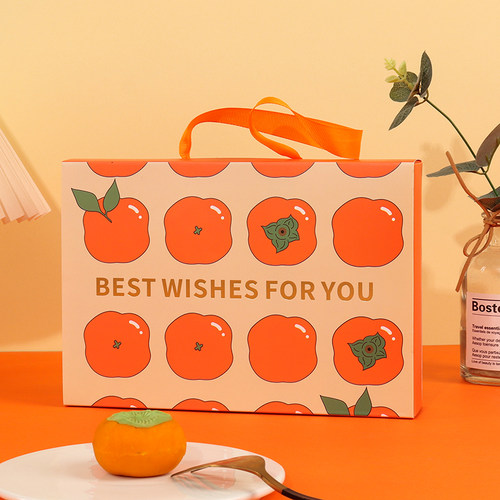 柿柿如意月饼蛋黄酥手提包装盒