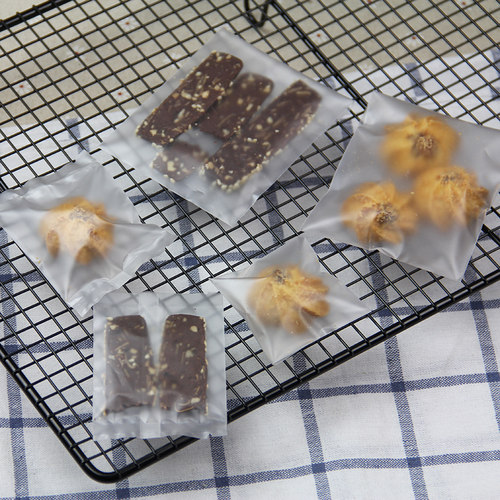 100只透明磨砂包装袋糖果雪花酥