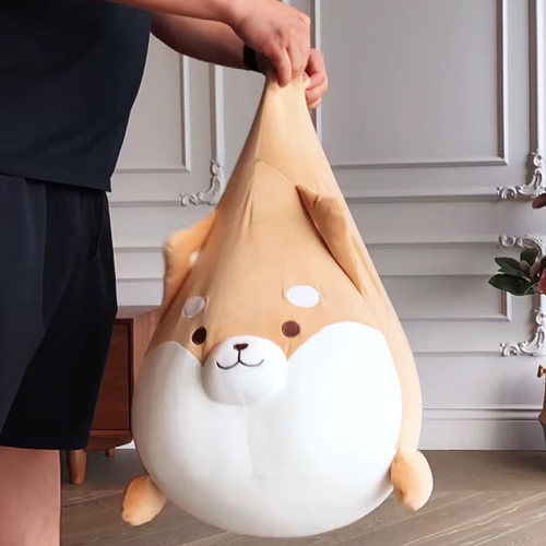 超软Q秋田柴犬公仔抱枕床上靠枕