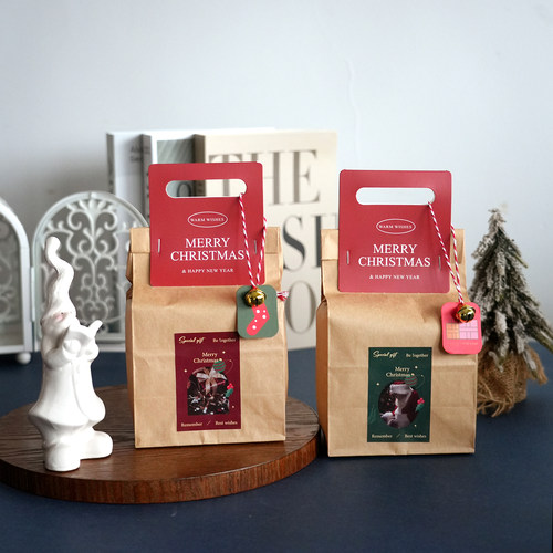 2025圣诞礼品袋红色糖果饼干包装