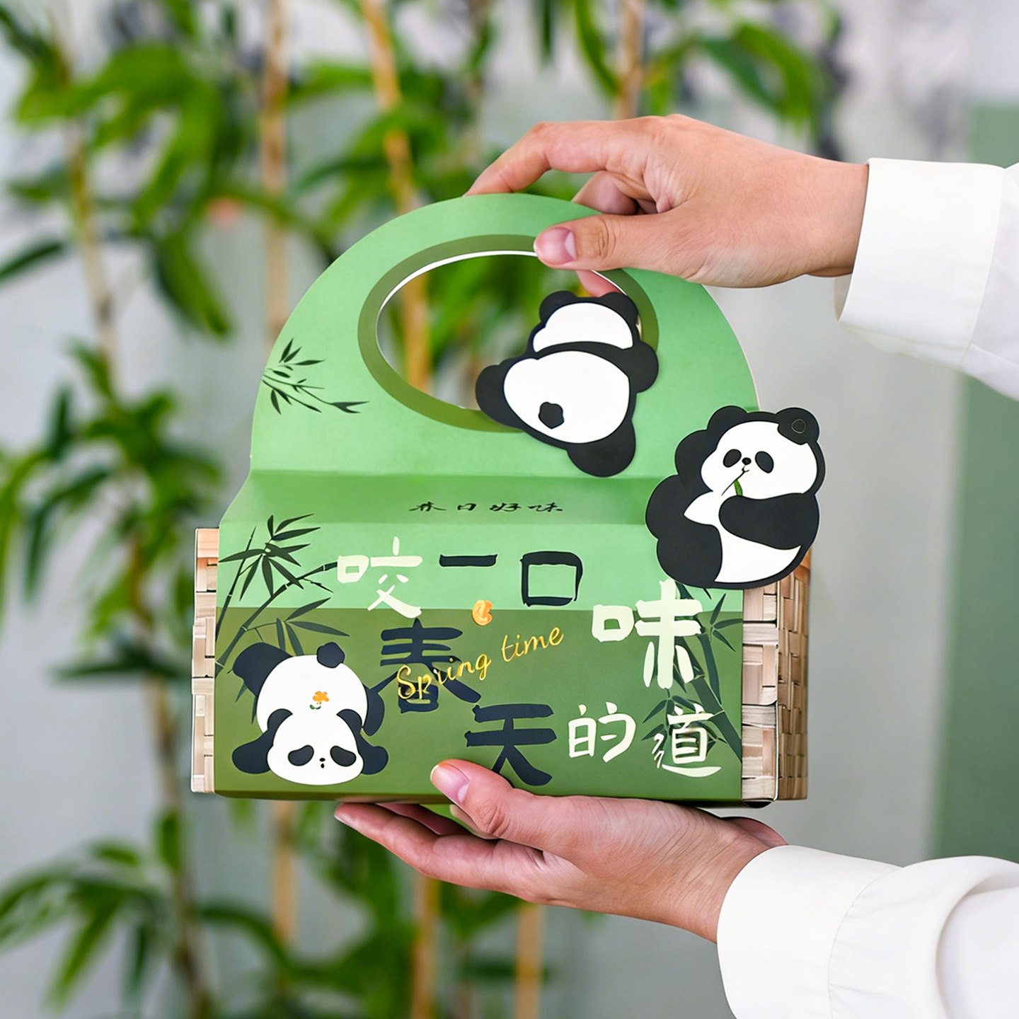 青团雪媚娘手提礼盒包装盒蛋黄酥糕点家用烘焙袋伴手礼袋包装袋