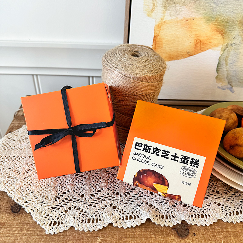 纸盒3寸5寸蛋糕包装盒甜品巴斯克