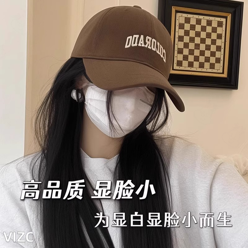 潮牌K-明星韩版棒球帽女2025鸭舌帽加大头围显脸小宽檐深顶FN