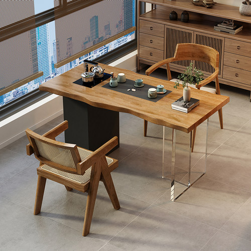 阳台茶桌简约亚克力桌腿设计