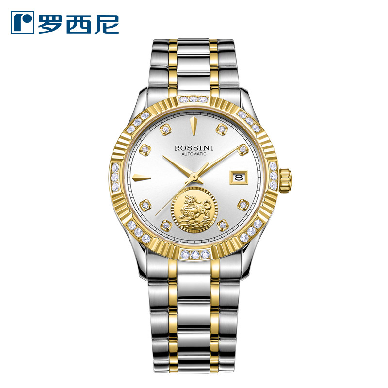 【送长辈金表】罗西尼999足金貔貅手表32颗钻石镶嵌机械表50265