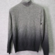 男士 灰黑色商务高领毛线衣 72%羊毛28%山羊绒 蓝豹 46码