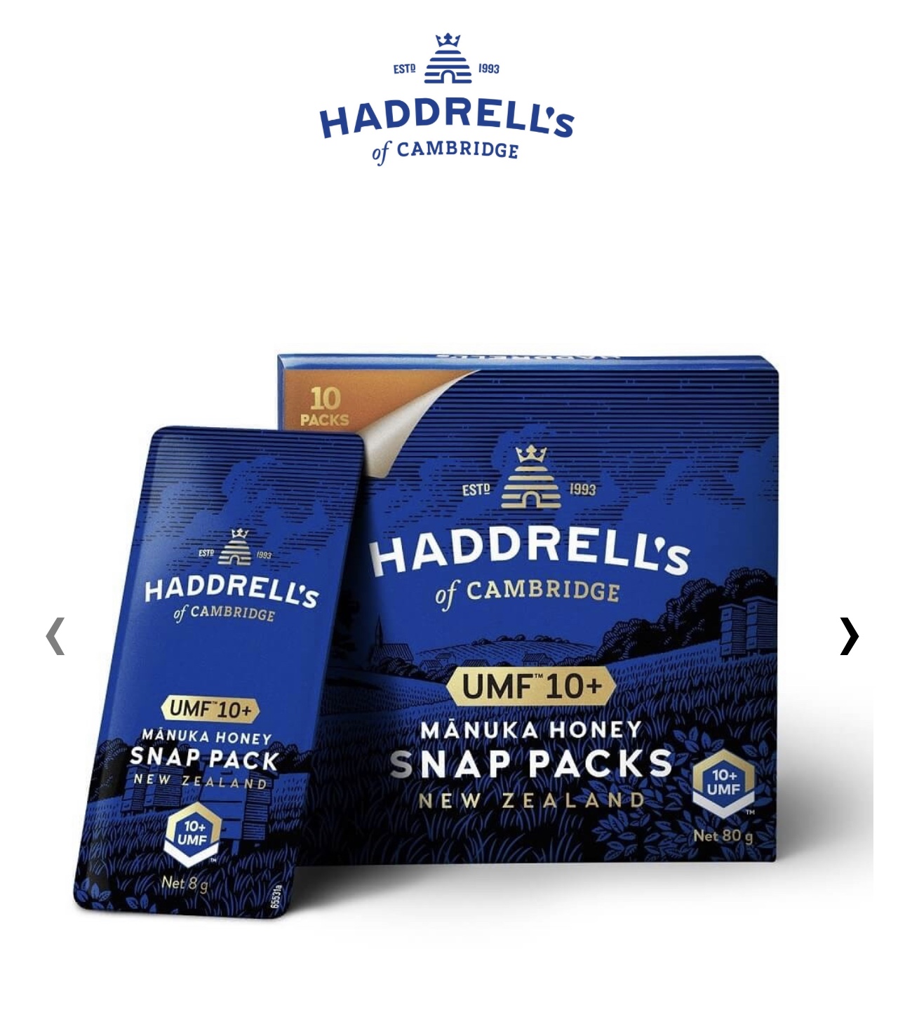 澳洲直邮新西兰土豪 Haddrell's Manuka 蜂蜜MGO263UMF10+便携装