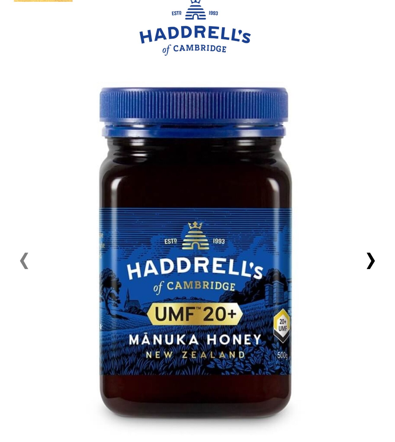 澳洲直邮Haddrell's 新西兰麦卢卡蜂蜜250g (MGO850+)UMF20+