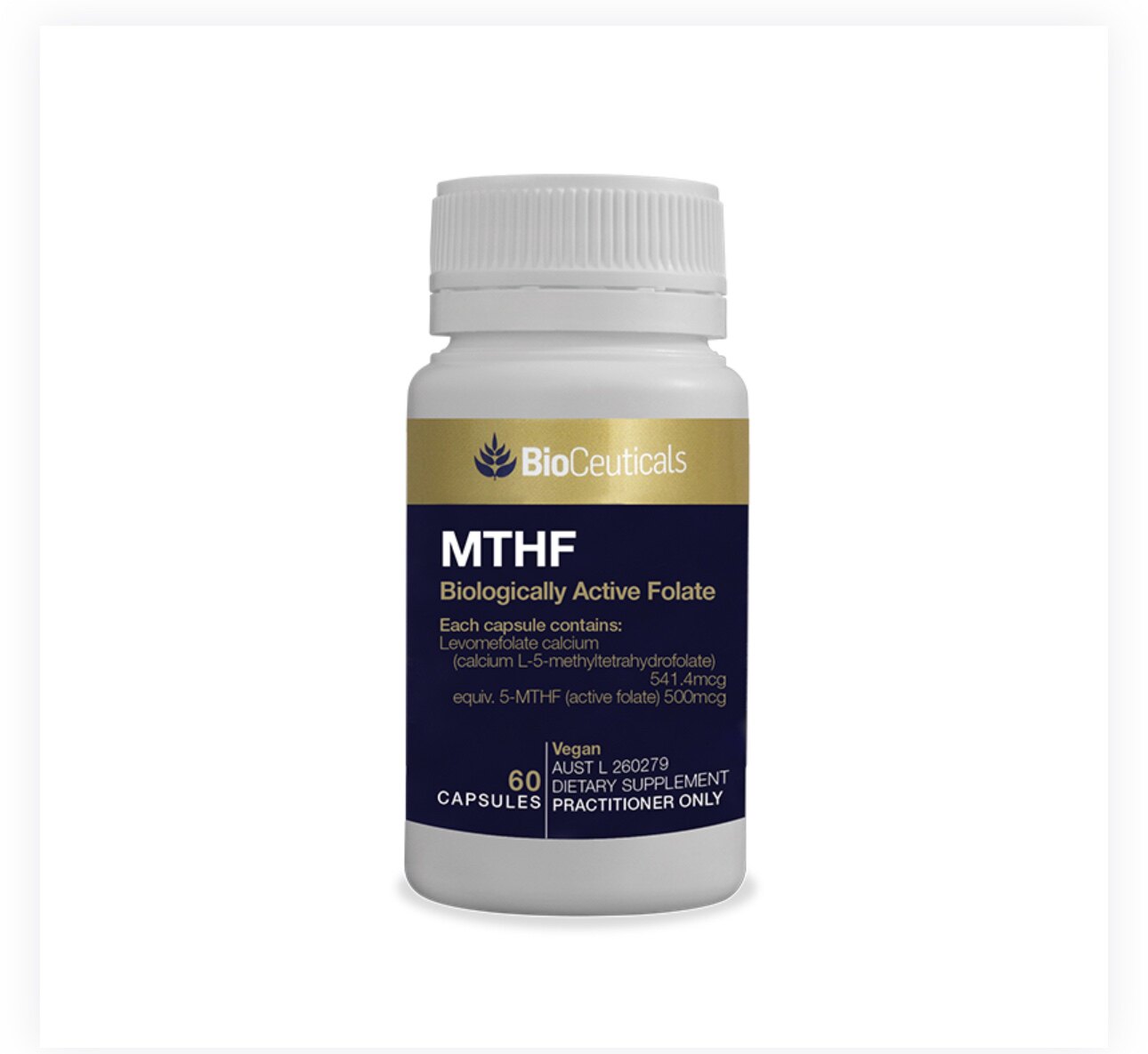 澳洲直邮Bioceuticals土豪MTHF活性叶酸胶囊60粒