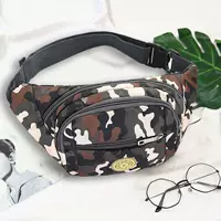 Камуфляжная зеленая поясная сумка