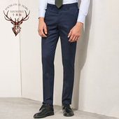 裤 男士 长裤 子时尚 藏青色裤 免烫西装 修身 商务西裤 升级款 十米布意式