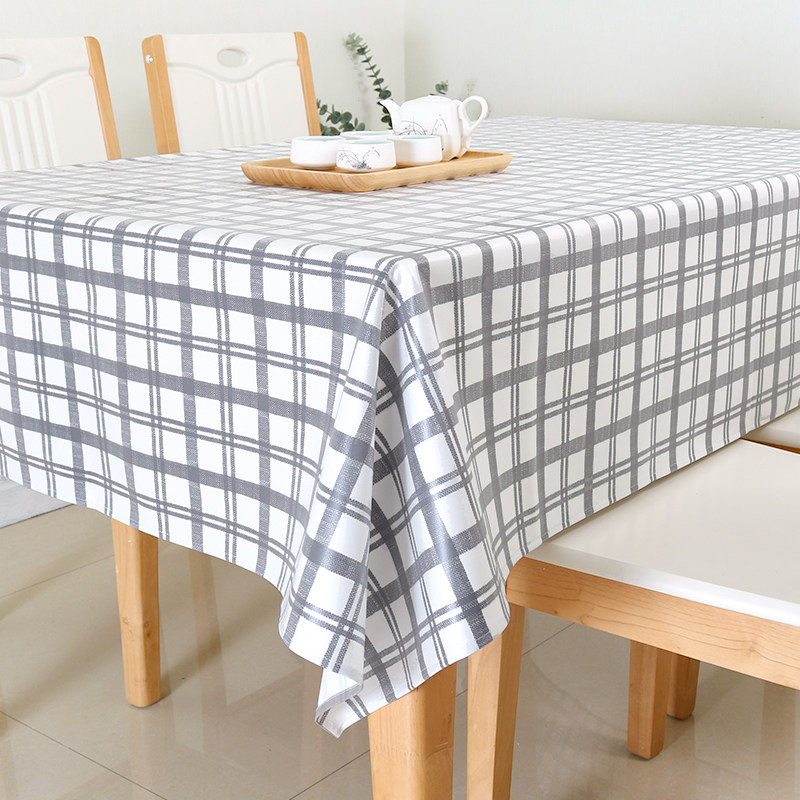 pvc桌布防水防油免洗格子长方形高级轻奢感餐桌布茶几垫ins风桌布,居家布艺,桌布,淘宝优惠券,粉丝福利购,淘宝优惠卷