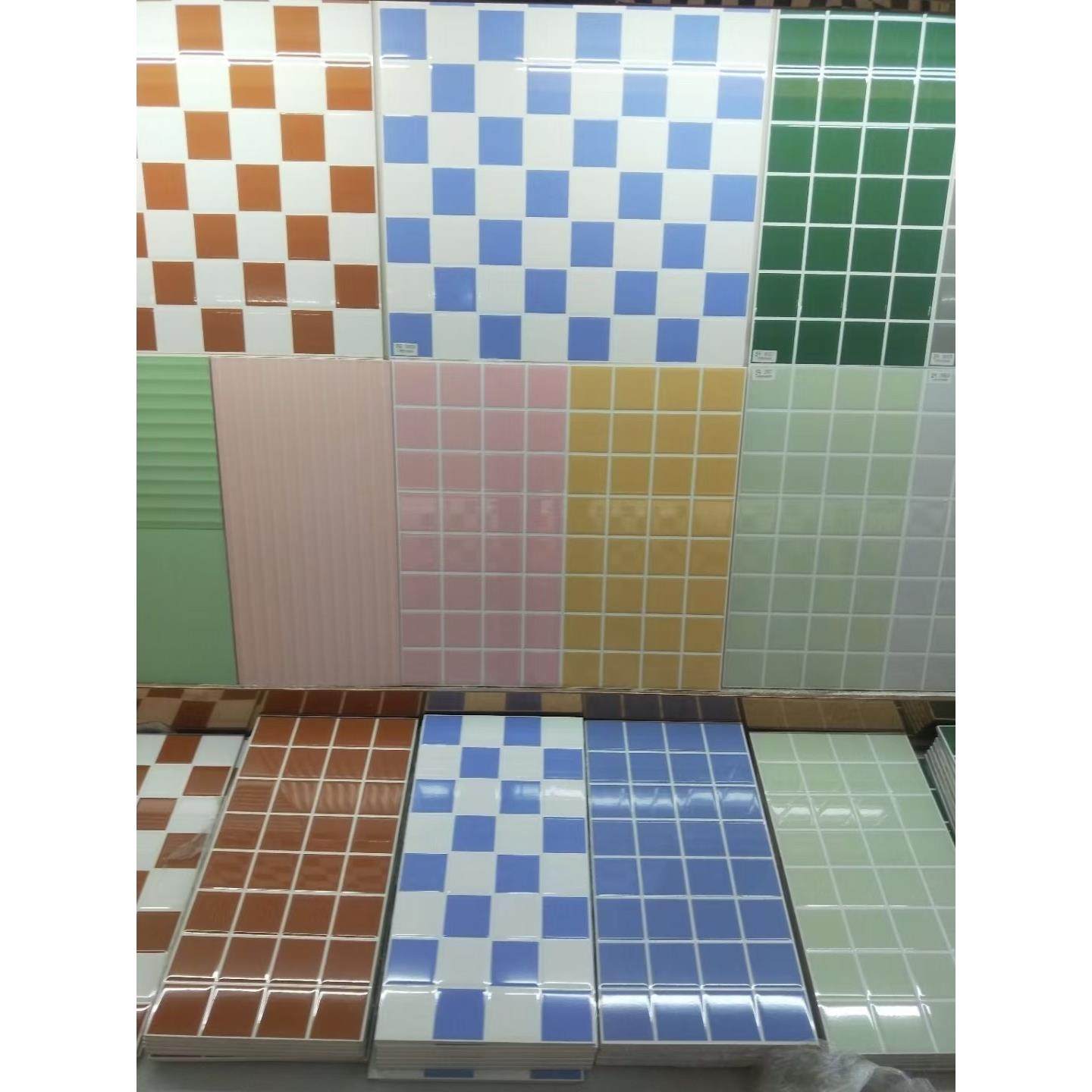 格子瓷片厨卫浴室洗手间厕所亮光墙砖幼儿园奶茶咖啡店哑光彩色砖,家装主材,仿大理石瓷砖,淘宝优惠券,粉丝福利购,淘宝优惠卷
