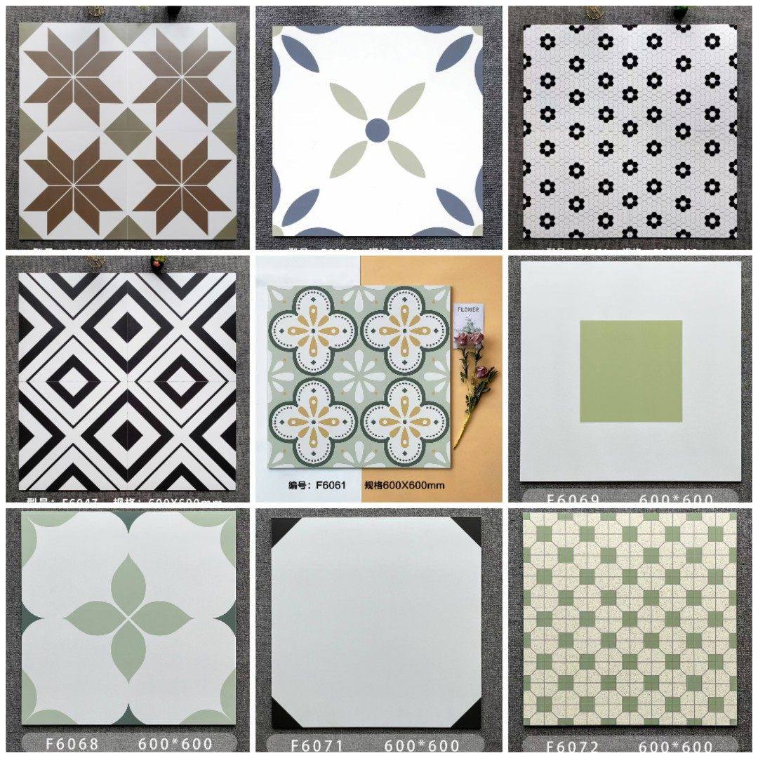 厨卫北欧风庭院阳台60花砖服装店图书室餐厅吧台防滑地砖600x600,家装主材,仿大理石瓷砖,淘宝优惠券,粉丝福利购,淘宝优惠卷