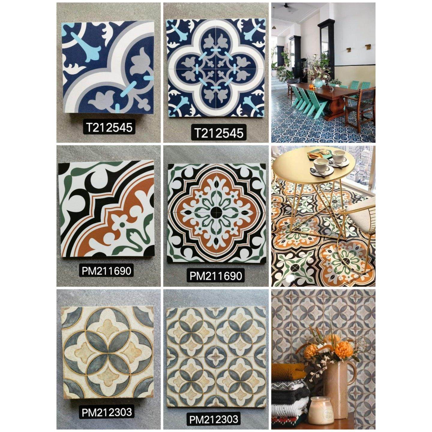 花园阳台庭院200x200花砖哑光防滑地砖服装吧台餐饮店艺术复古砖,家装主材,仿大理石瓷砖,淘宝优惠券,粉丝福利购,淘宝优惠卷