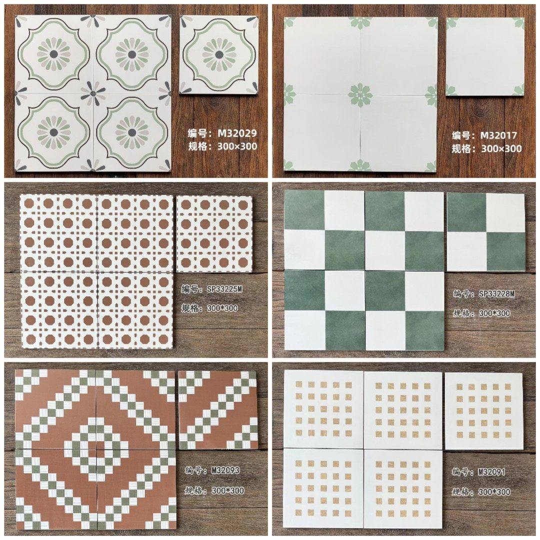 北欧风格拼花瓷砖厨卫洗手间厕所阳台花园30x30防滑地砖网红墙砖,家装主材,仿大理石瓷砖,淘宝优惠券,粉丝福利购,淘宝优惠卷