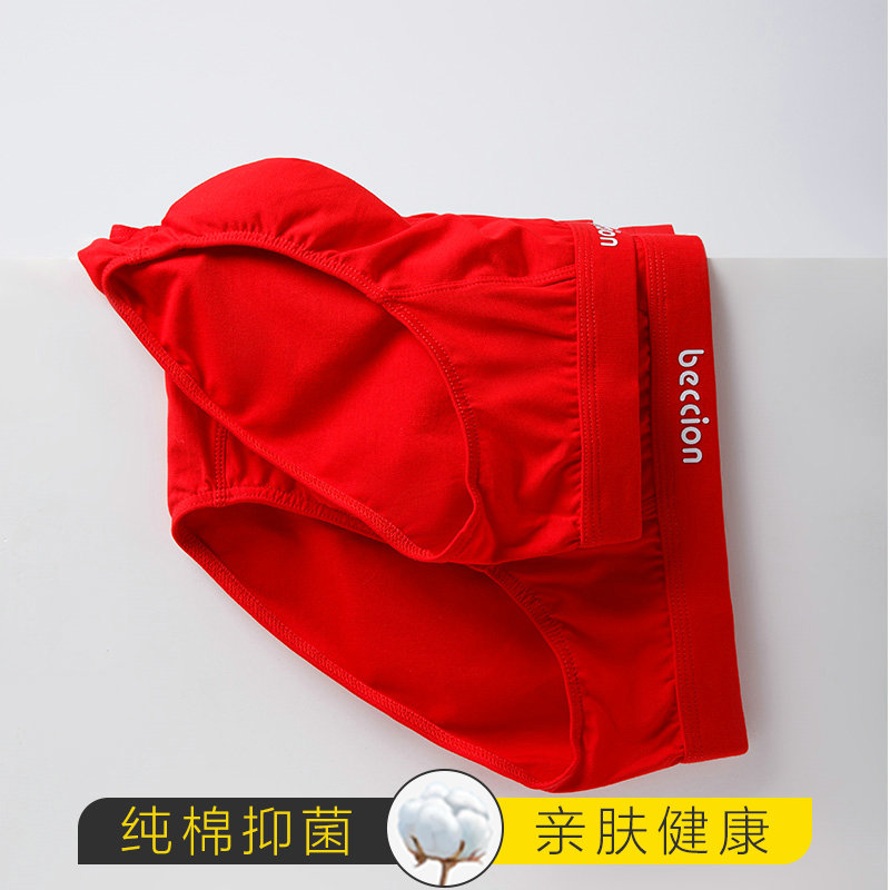 红色三角裤男本命年纯棉