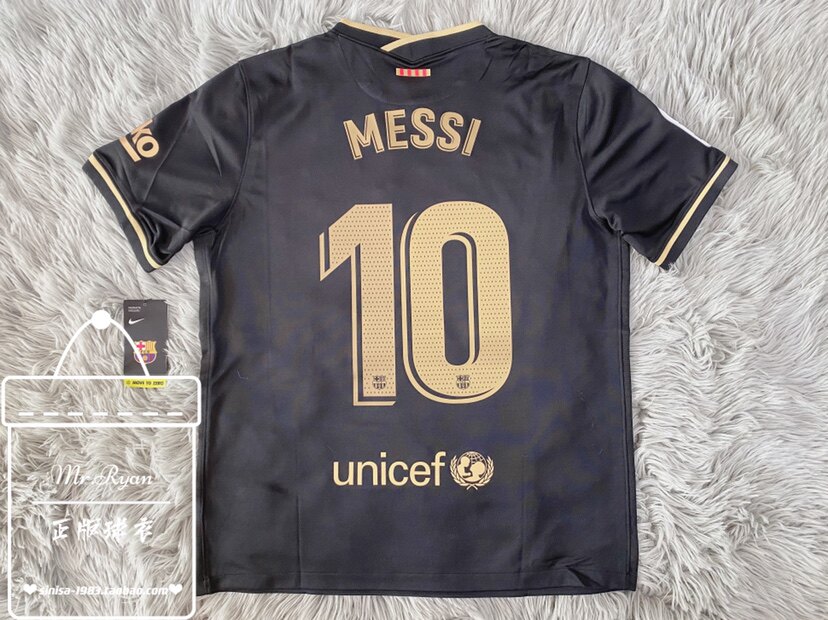 【现货】20-21 巴塞罗那/巴萨 黑金 客场球衣 10号 梅西 m码/l码