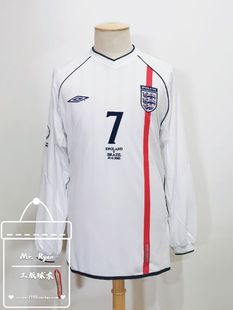 2002 世界杯 英格兰主场球衣 希腊巴西 7号 贝克汉姆