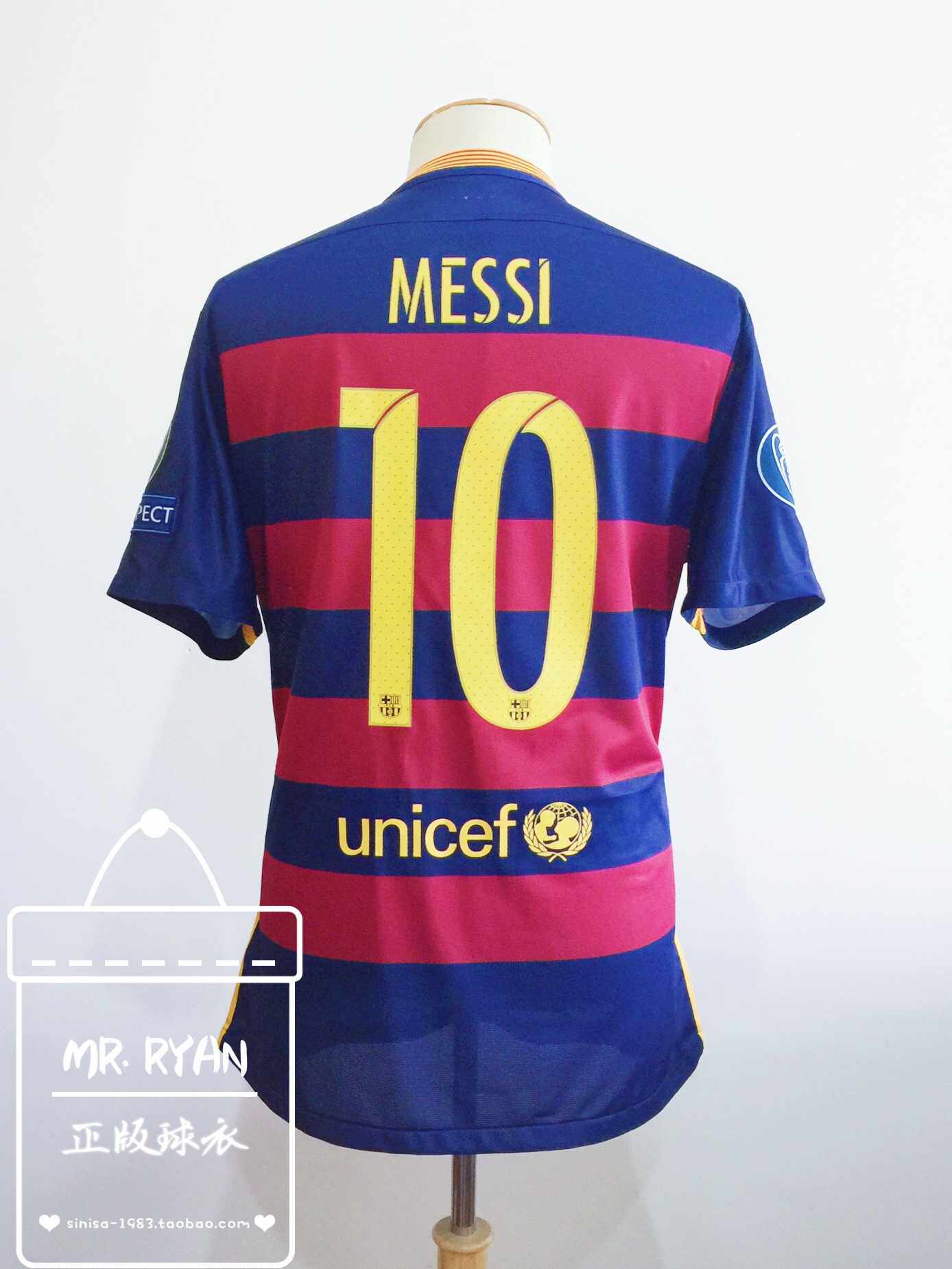 15-16 巴塞罗那/巴萨 主场球衣 10号 梅西 球员版/球迷版 欧冠版