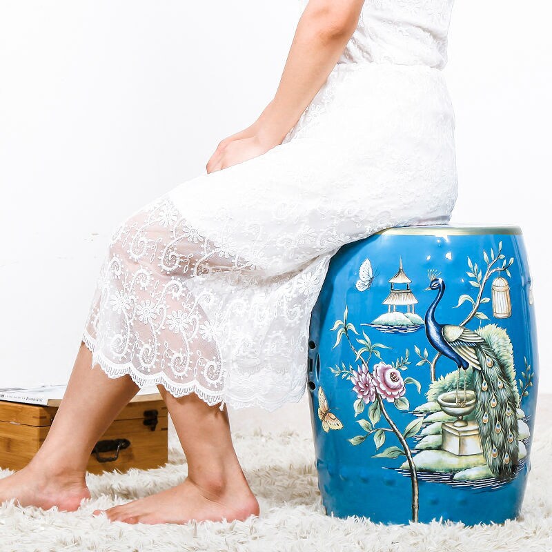 Europe and America Chinese style Flower ceramics stool Dressing Cool stool Drum stool Home Furnishing decorate Jewelry a decoration technology Decorationin the Home accessories , Decoration  category - from Buy2taobao.com to provide professional Taobao agent buy service
