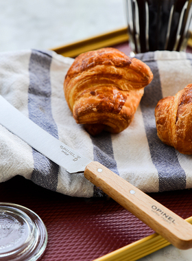 法国进口opinel黄油刀抹刀不锈钢法式早餐刀芝士奶酪果酱刀面包刀