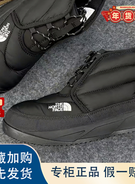 北面TheNorthFace黑灰色棉鞋高帮加厚户外羽绒鞋雪地靴NF0A7W4O
